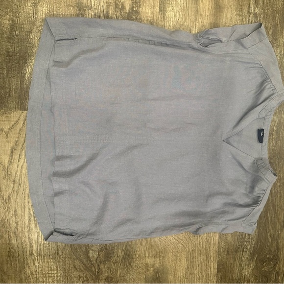 Splendid‎ Light Blue Linen Blend Blouse - Picture 3 of 9